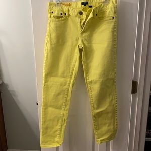 Yellow J. Crew toothpick jeans